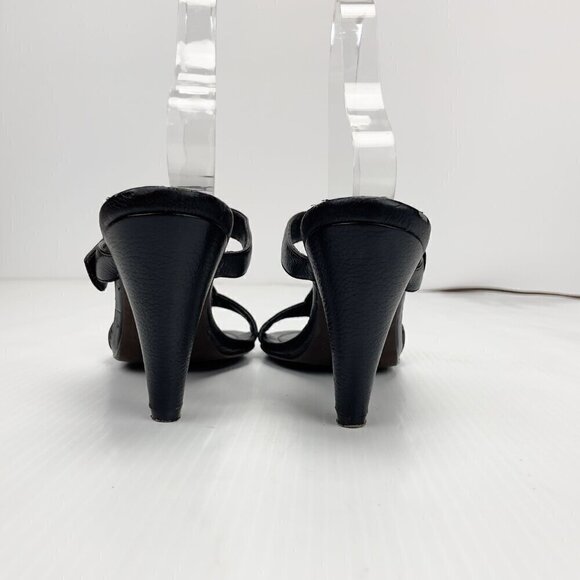 BROWNS Bravo Sultan Y2K Black Leather Jewels T-Strap Sandals Size 7M - Picture 9 of 9